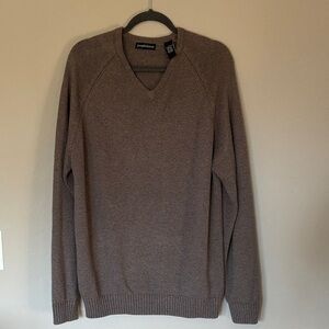Joseph&Lyman Men's V-Neck Tan Sweater 100% Cotton pre-loved Excellent  Size L